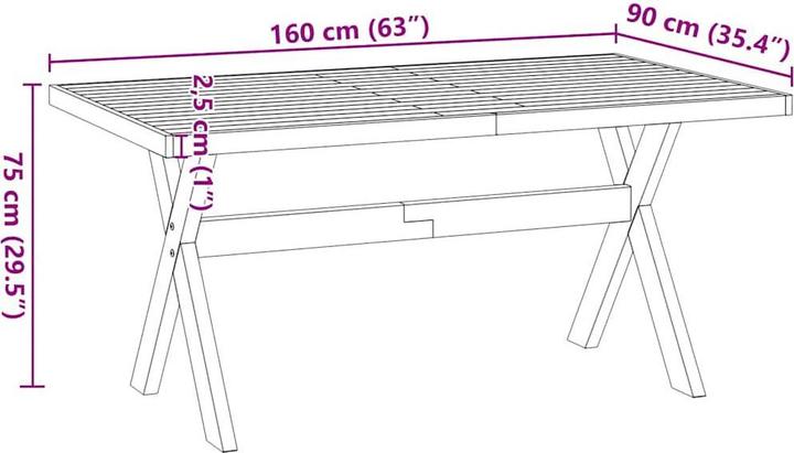 Produktbild VidaXL Noain (160 x 90 x 75 cm)