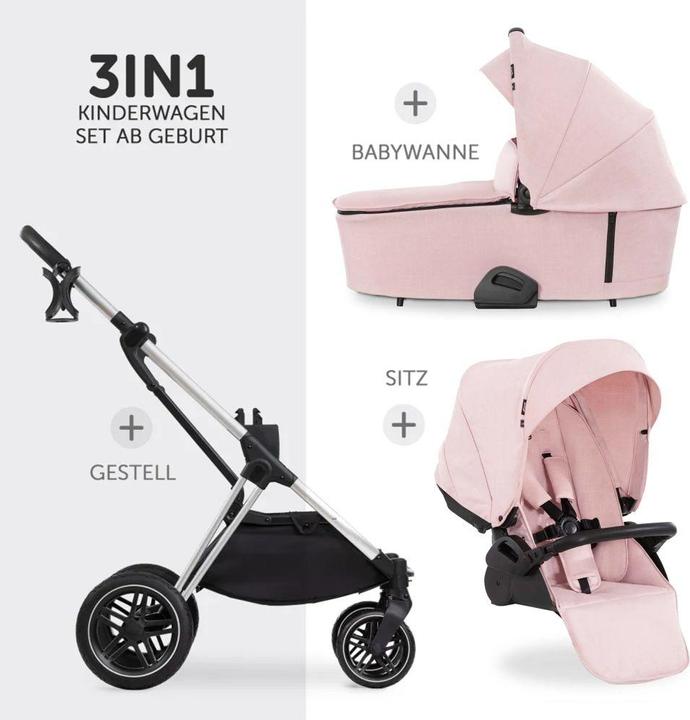 Produktbild Hauck Kombikinderwagen Kombi-Kinderwagen Vision X Duoset Silver (Sportwagen