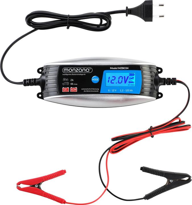 Actual product image Monzana KFZ Batterieladegerät (12V, 6V, 4 A)