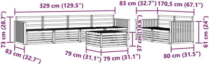 Produktbild vidaXL Outdoor-Sofa