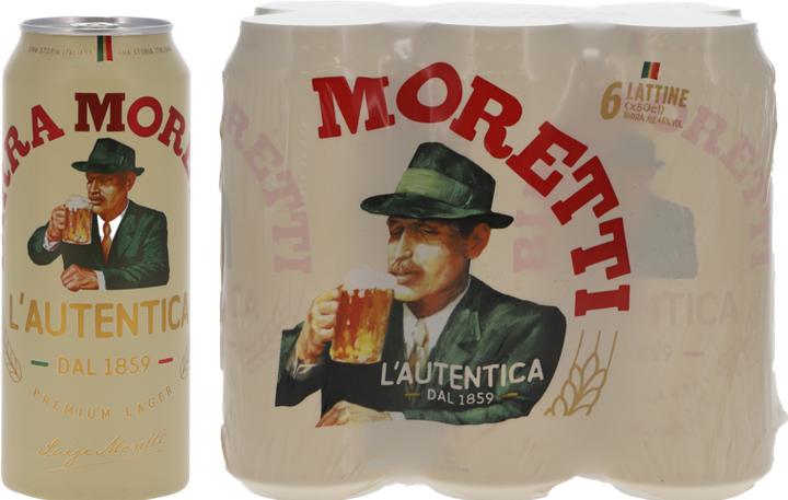 Birra Moretti 50 cl 4.6% canette 6 (4 x 50 cl)