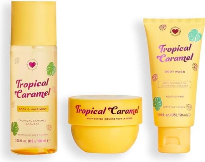 Produktbild I Heart Revolution Tropical Caramel Bath & Body Gift Set All-In-One Mini Hair (Körperpflegeset)