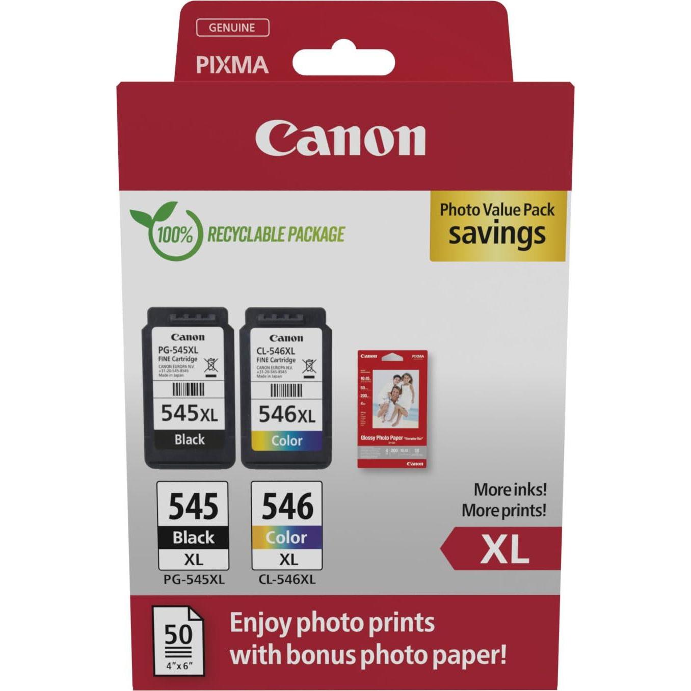 Canon, Cartucce, Cartuccia d'inchiostro PG-545XL/CL-546XL (M, C, Y, FC)
