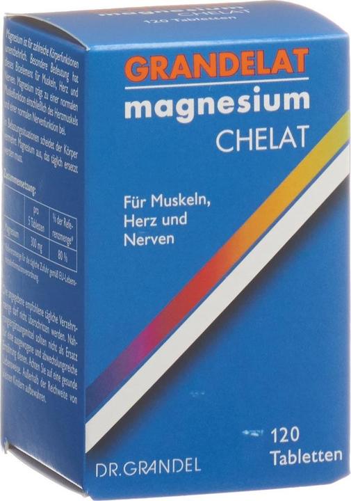 Produktbild Grandelat Magnesium Tabletten Chelat (120Stk) (120 Stück, Tabletten, 162 g)