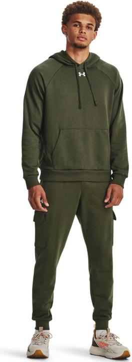 Actual product image Under Armour Bluza męska Rival Fleece Hoodie oliwkowa 1379757 390 2XL (XXL)