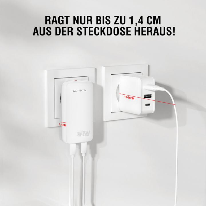 Image du produit 4smarts FlatPlug Slim Dual (45 W, 2 ports)