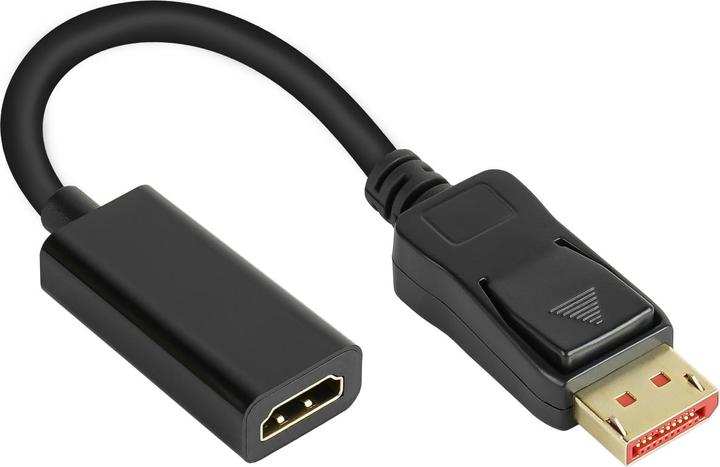 Actual product image Good Connections Adapter DisplayPort 1.4 male to HDMI 2.0b female, 4K @60Hz, gold-plated contacts, approx. 20cm (HDMI, 20 cm)