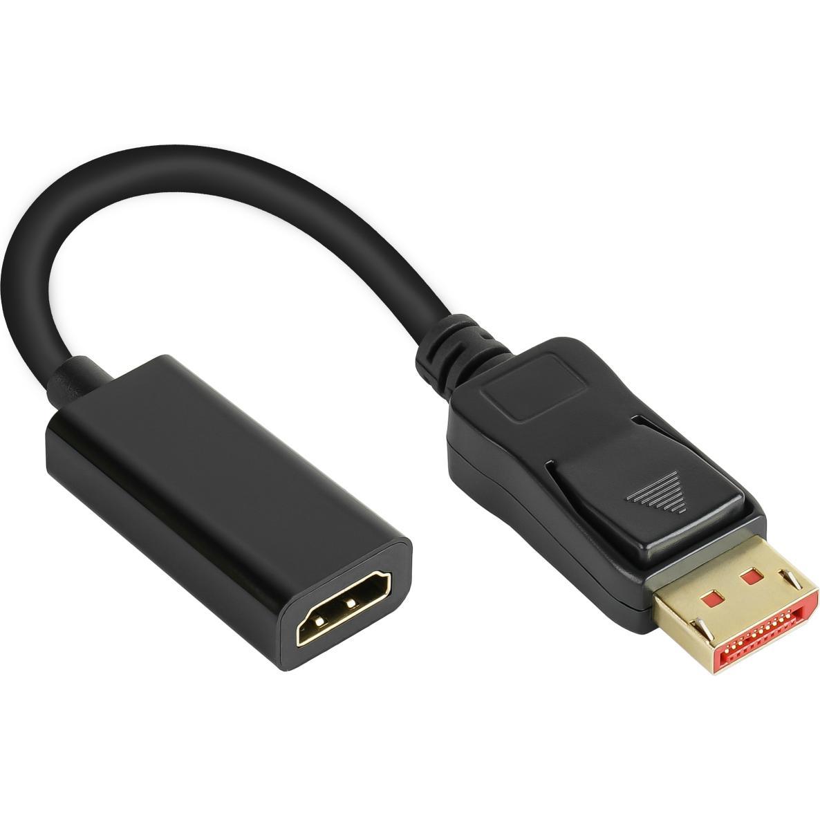 Thumbnail - Good Connections Adapter DisplayPort 1.4 Stecker an HDMI 2.0b Buchse, 4K @60Hz, vergoldete Kontakte, ca. 20cm, Good C (H...