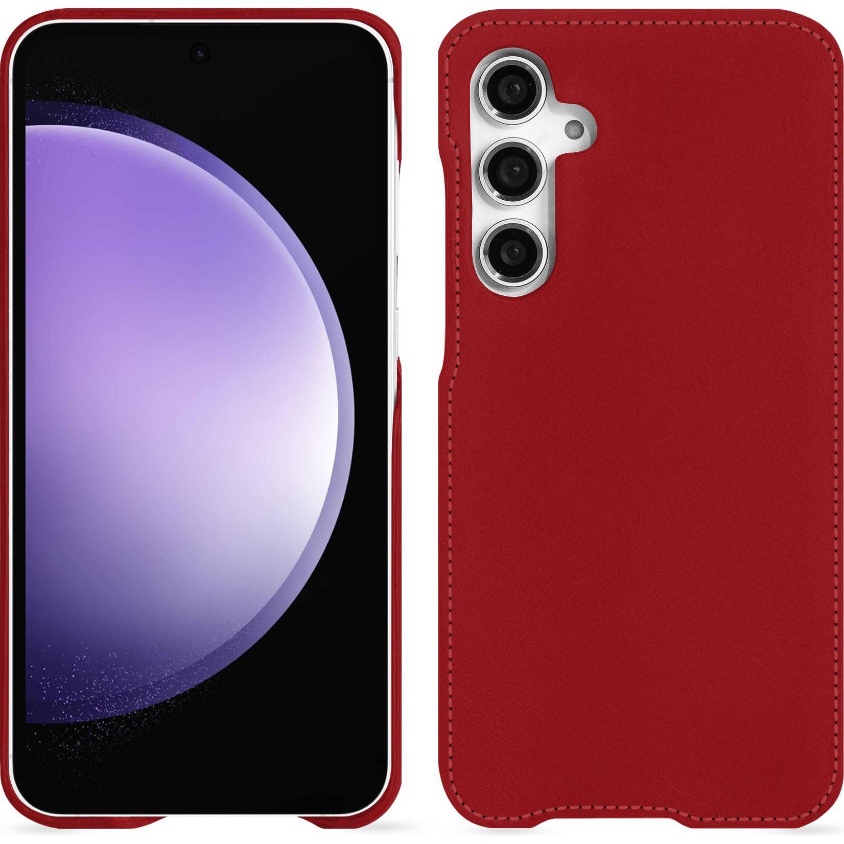 Noreve Lederschutzhülle (Samsung Galaxy S23 FE), Smartphone Hülle, Rot