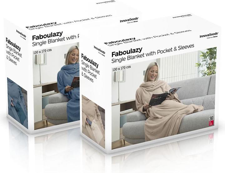 Actual product image InnovaGoods Customised sleeve cover with Faboulazy pocket (130 x 170 cm)