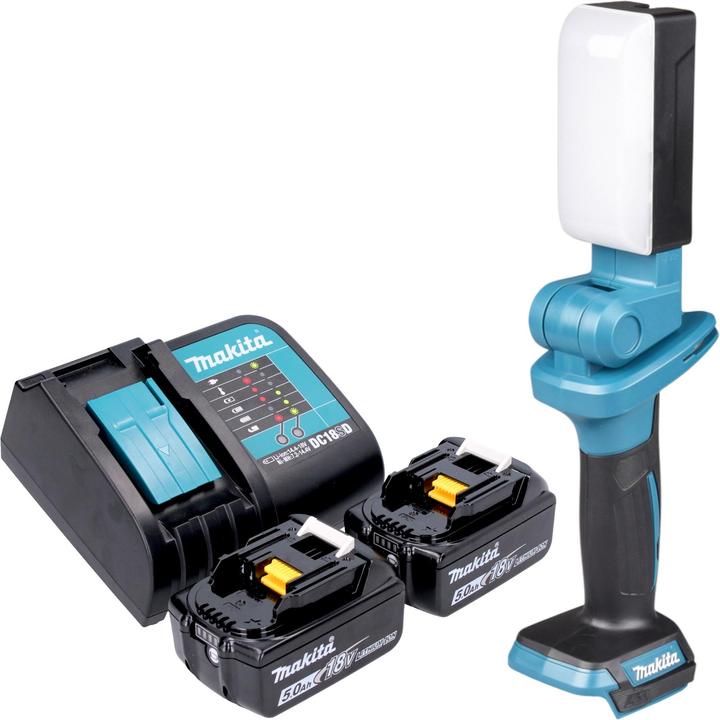 Produktbild Makita DML 816 STX Akku Arbeitsleuchte 18 V 500 lm LED + 2x Akku 5,0 Ah + Ladegerät (500 lm)