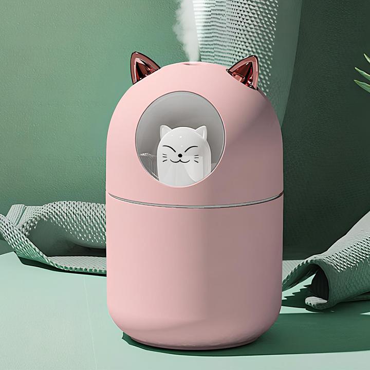 Produktbild VR Shinecon Nachtlicht Luftbefeuchter, Modell H2O Katze Rosa