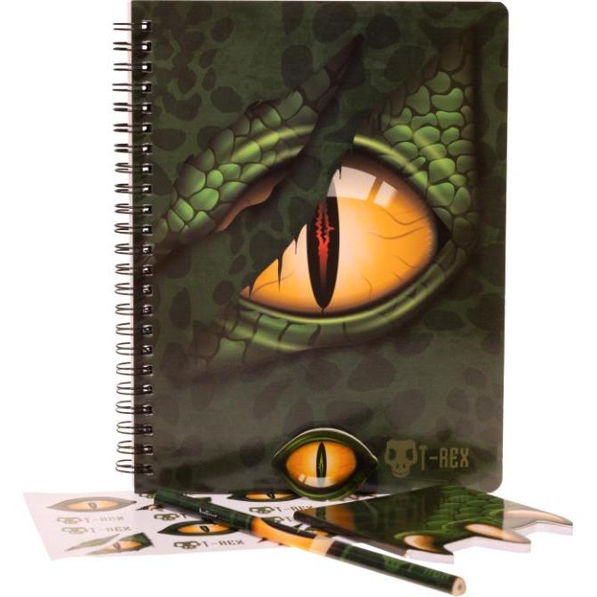 Dino, Heft + Block, T-Rex - Writing set w/A5 spiral book (092406129) (A5)