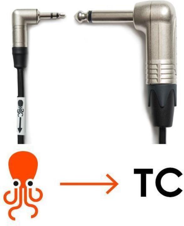 Actual product image Tentacle to 6.3mm jack cable 90Â° (6.3mm jack cable)