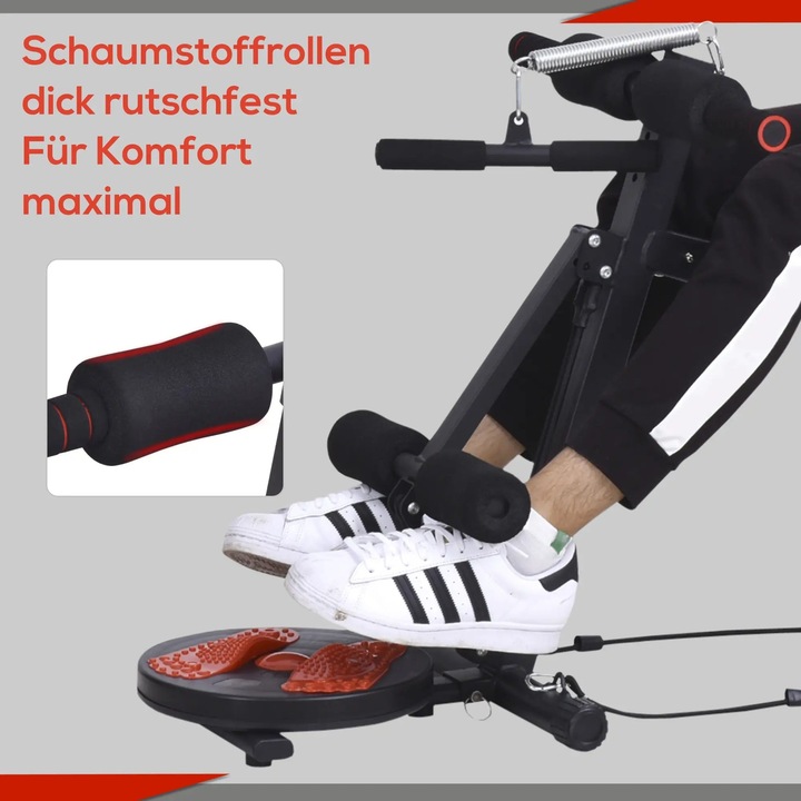 Produktbild Swisshandel24 Sit Up Bank Bauchtrainer Trainingsbank Fitnessbank Verstellbar Gepolstert mit Widerstand 120 kg Bela