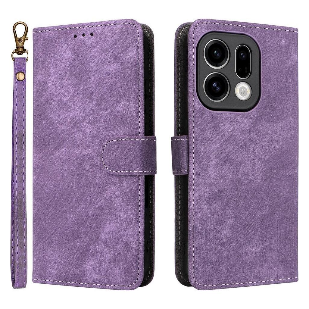 Cover-Discount OPPO Find X9 - Ledertasche mit RFID Blocker (Oppo Find X9), Cover smartphone, Viola