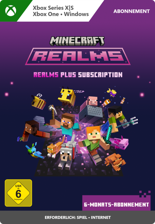 Image du produit Microsoft Minecraft Realms Plus 6 mois
