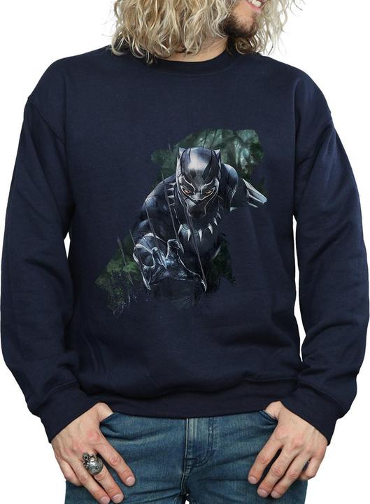 Produktbild Schwarzer Panther Wild Silhouette Baumwolle Sweatshirt (XL)