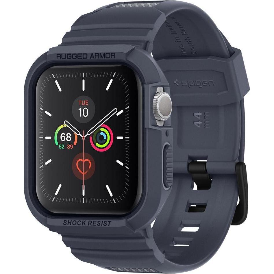 Spigen RUGGED ARMOR "PRO" Apple Watch 4 / 5 / 6 / 7 / 8 / SE (44 / 45 MM) CHARCOAL GRAY, Smartwatch Zubehör, Grau