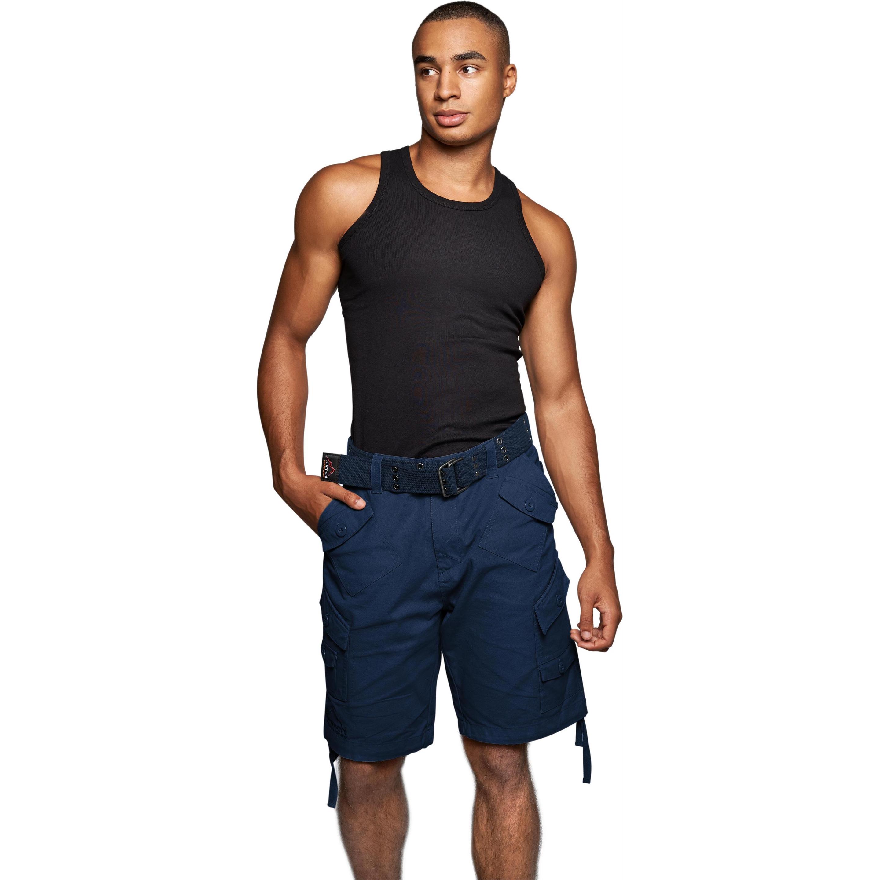 Thumbnail - Normani, Herren, Shorts, Sommer-Shorts „Sonora“ mit Gürtel „Wadi“, Blau, (S)