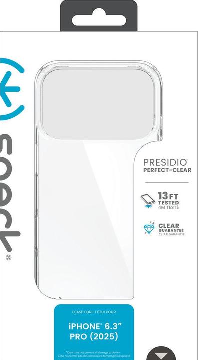 Actual product image speck Presidio Perfect Clear Apple iPhone 17 Pro Clear - with Microban (Apple iPhone 17 Pro)