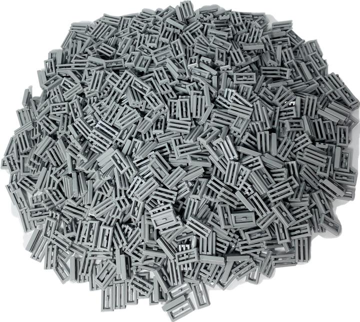 Produktbild LEGO 1x2 Gitterfliesen Hellgrau - 2412b NEU! Menge 100x (LEGO Classic)