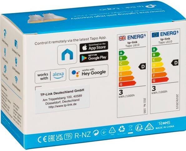 Produktbild TP-Link Tapo L610  (2-pack) (GU10, 2.90 W, 350 lm, 2 x, D)