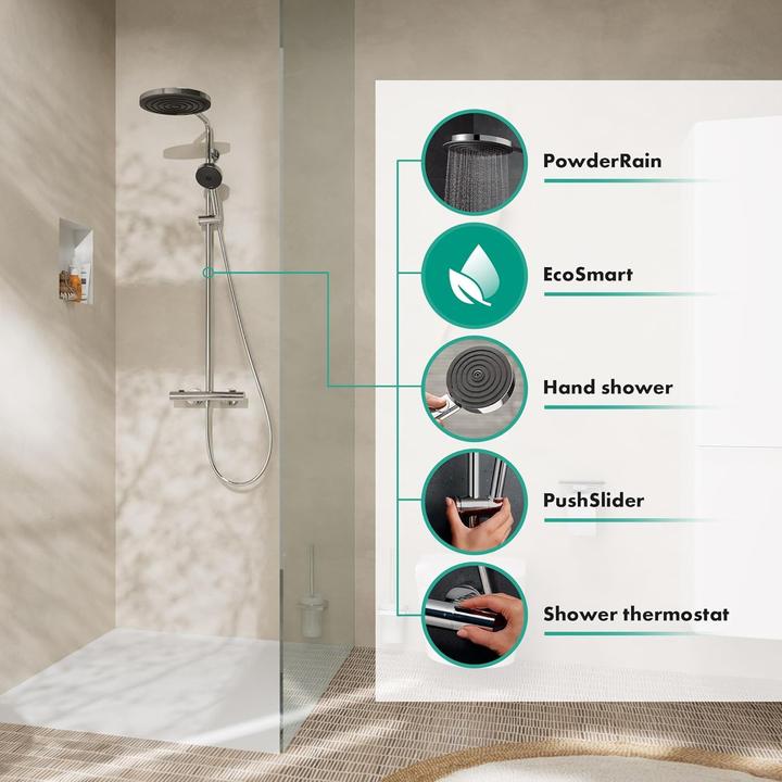 Produktbild hansgrohe Pulsify S Puro Duschsystem 260, 1jet, Ecostat Fine, Handbrause 3jet, EcoSmart