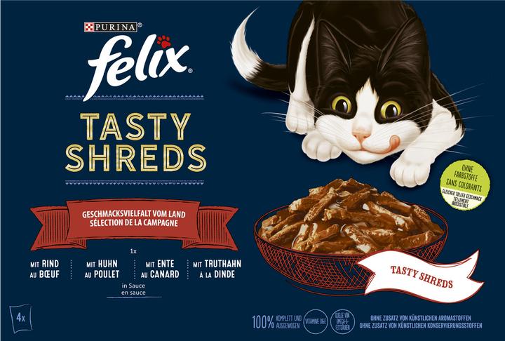 Produktbild Felix Tasty Shreds (Adult, 4 Stk., 80 g)