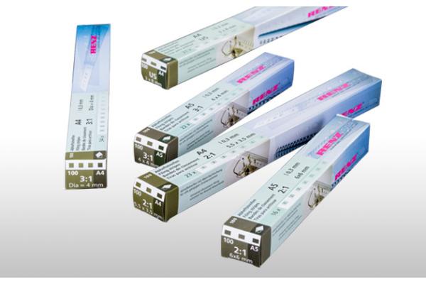 Actual product image Renz Filing strips US for plastic binder spines