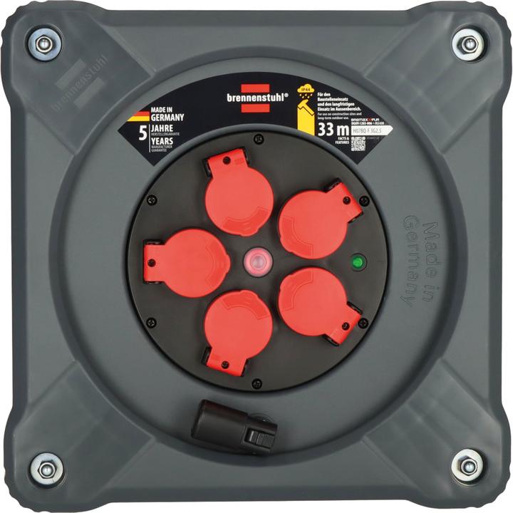Immagine prodotto Brennenstuhl Avvolgicavo professionale con protezione antiribaltamento totale (33 m, 2.50 mm².)