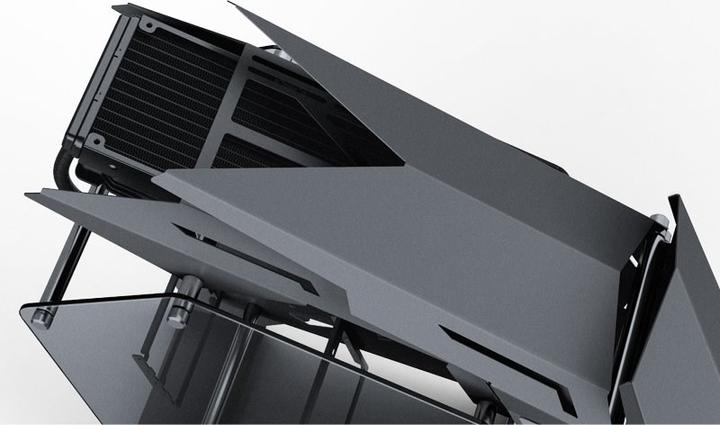 Actual product image Jonsbo MOD3 Mini Micro-ATX Tower Showcase, tempered glass - grey (mATX, Mini-ITX)