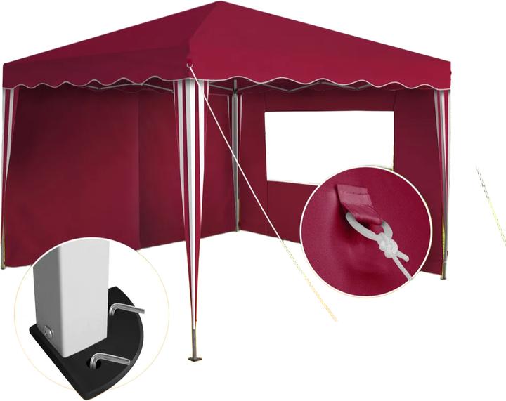 Actual product image Kronenbourg Kronenburg Faltzelt Partyzelt wasserdichtes Dach - UV-Schutz 50 (300 cm, 300 cm)