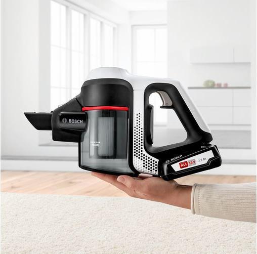 Actual product image Bosch Hausgeräte Series 6 BCS612W handheld vacuum Black, White Bagless
