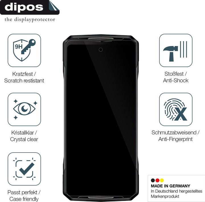 Actual product image Dipos Anti-Shock Screen Protector Clear (1 Piece, Doogee N40 Pro)