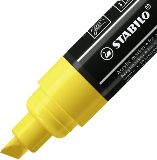 Produktbild STABILO FREE Acrylic Acrylmaker (Weiss, Karmin, Laubgrün, Orange, Gelb, Lila, taffy pink, Violett, Dunkelgrau, Schwarz, Dunkelblau, 10 mm, 11 x)