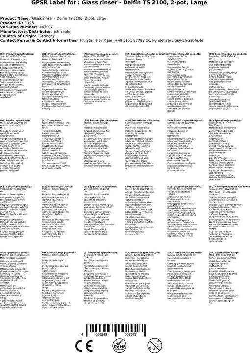 Immagine prodotto Ich-zapfe Spazzola lavabicchieri Delfin 2-pot 2100, grande (1 pz.)