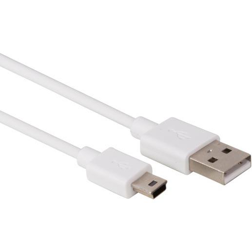 Velleman Mini-USB auf USB A 2.0 Kabel 1m weiss PCMP61WN (1 m, USB 2.0), USB Kabel