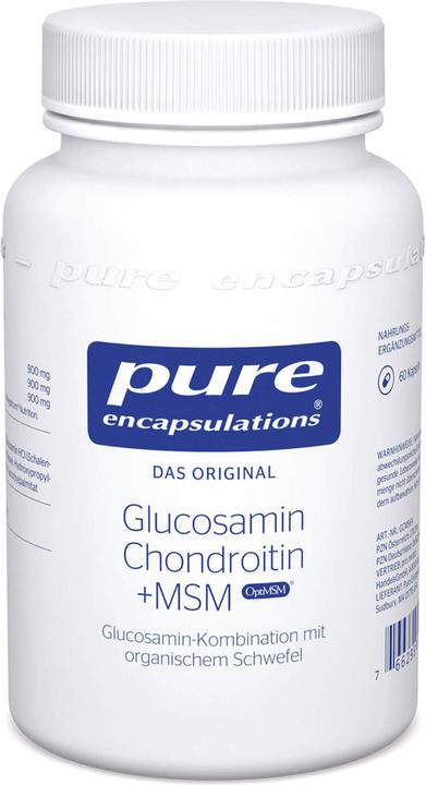 Actual product image Pure encapsulations Glucosamine Chondroitin + MSM Capsules, 60 Capsules (60 Piece, Capsules, 68 g)