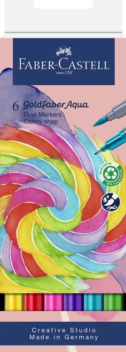 Immagine prodotto Faber-Castell Pennarelli acquerellabili GOLDFABER, confezione da 6 Candy Shop (6x)