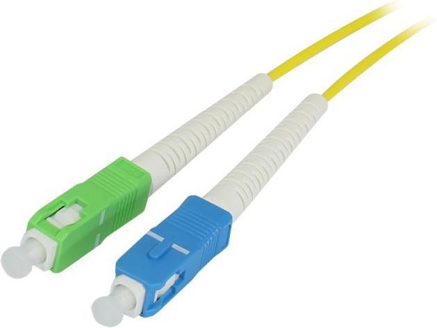 Actual product image Synergy 21 Fibre optic 1-fibre patch cable 1.0mtr.SC-SC(APC), 9/125u, OS2, G657A2, OD=2mm, flexible bend (S/UTP, 1 m)