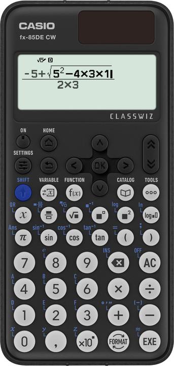 Casio FX-85DE CW (Solar cells, Batteries)