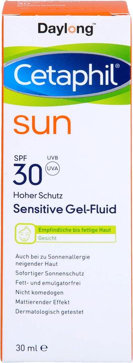 Actual product image Cetaphil Sun Cetaphil sun 30 sensitive gel fluid face, 30 ml gel (Sun gel, SPF 30, 30 ml)