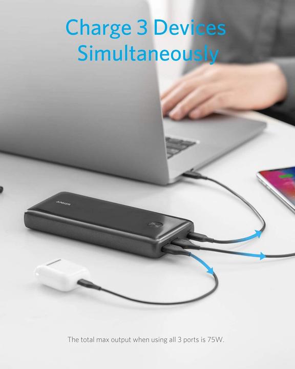 Actual product image Anker Powerbank 737 PowerCore 26K, 25600mAh (25600 mAh, 60 W, 94.72 Wh)
