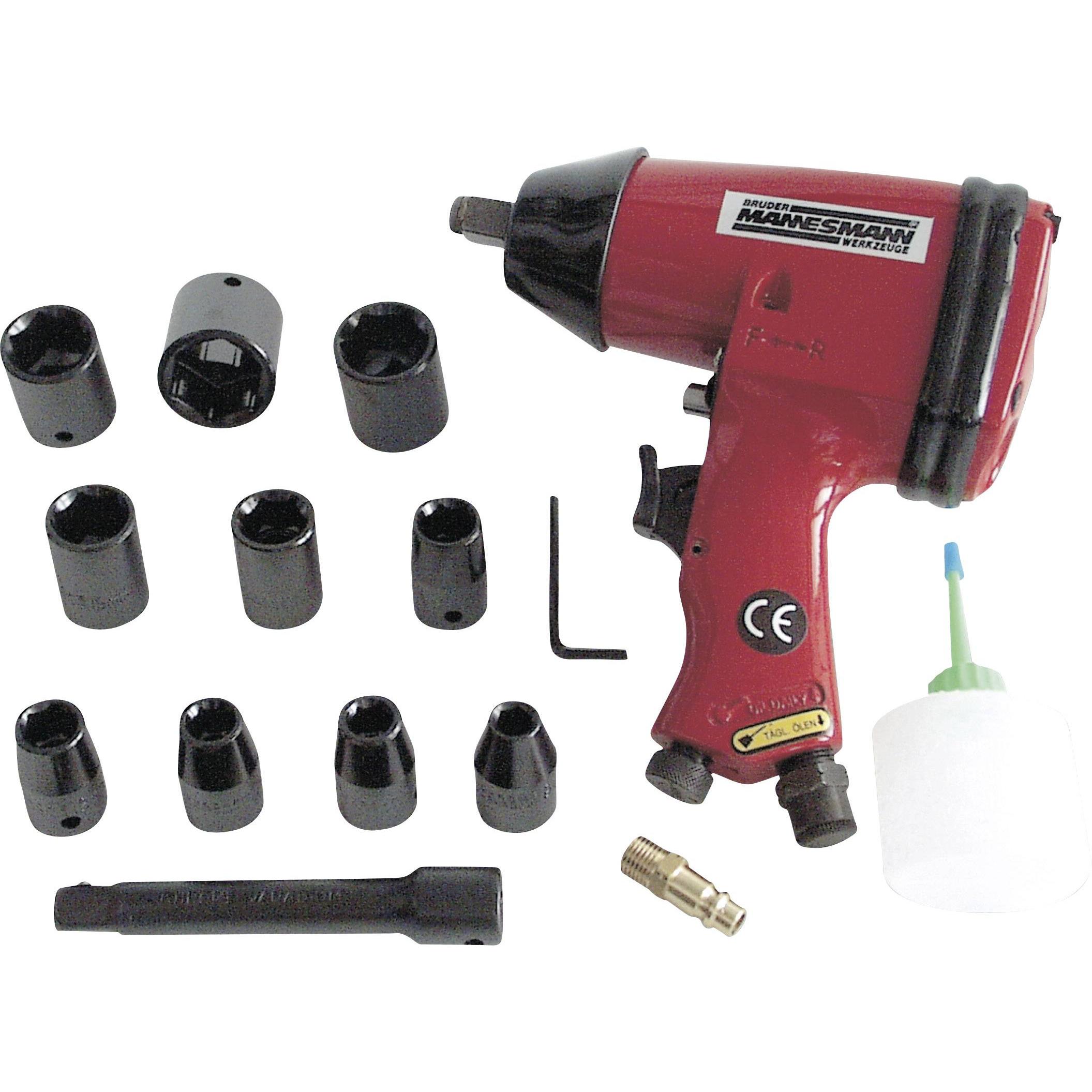 Mannesmann, Trapano + Avvitatore A Batteria, Set Di Avvitatori Pneumatici A Percussione