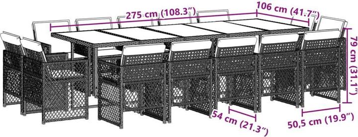 Produktbild vidaXL Garten Essgruppe