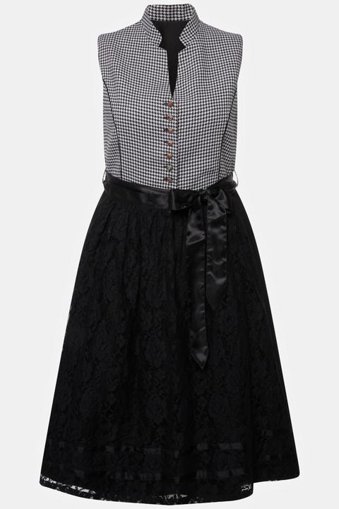 Actual product image Ulla Popken Collared Houndstooth Dirndl (46)