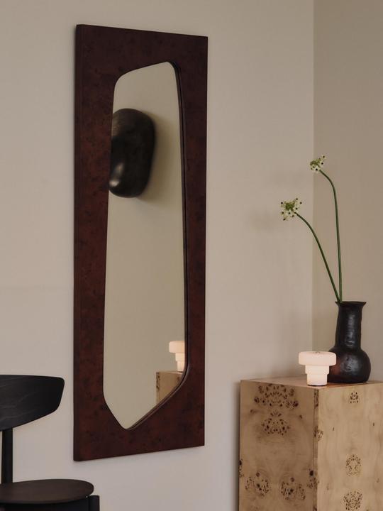 Productafbeelding Ferm Living Folia Mirror - H135 - Dark Stained Burl (55 x 135 cm)