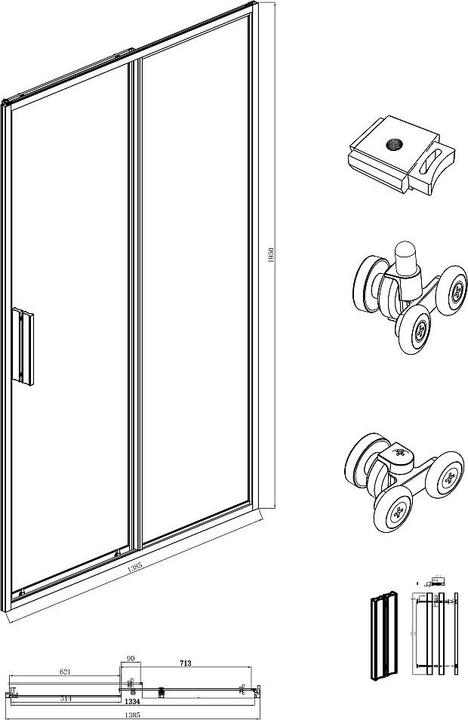 Produktbild Shower Design Toroni (140 cm, 195 cm)