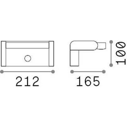 Thumbnail - Ideal lux, Gartenbeleuchtung, SWIPE LED Wandleuchte 21W Schwarz IP54 warmweiss 287737 (2000 lm, IP54)